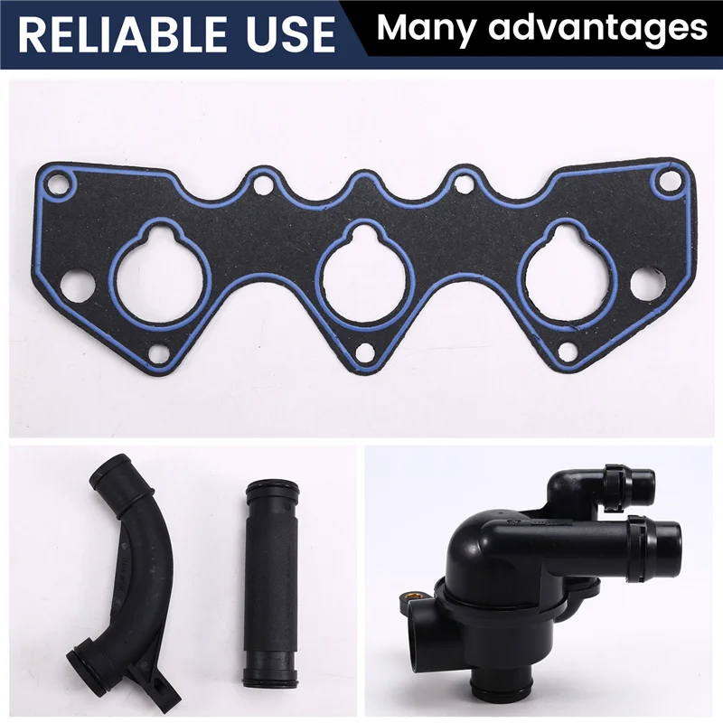 

AB56-Car Coolant Thermostat Pipe And Elbow Kit For Land Rover Freelander 2002-2005 PEP101970L PEP103580 PEM000030 LKJ100992L