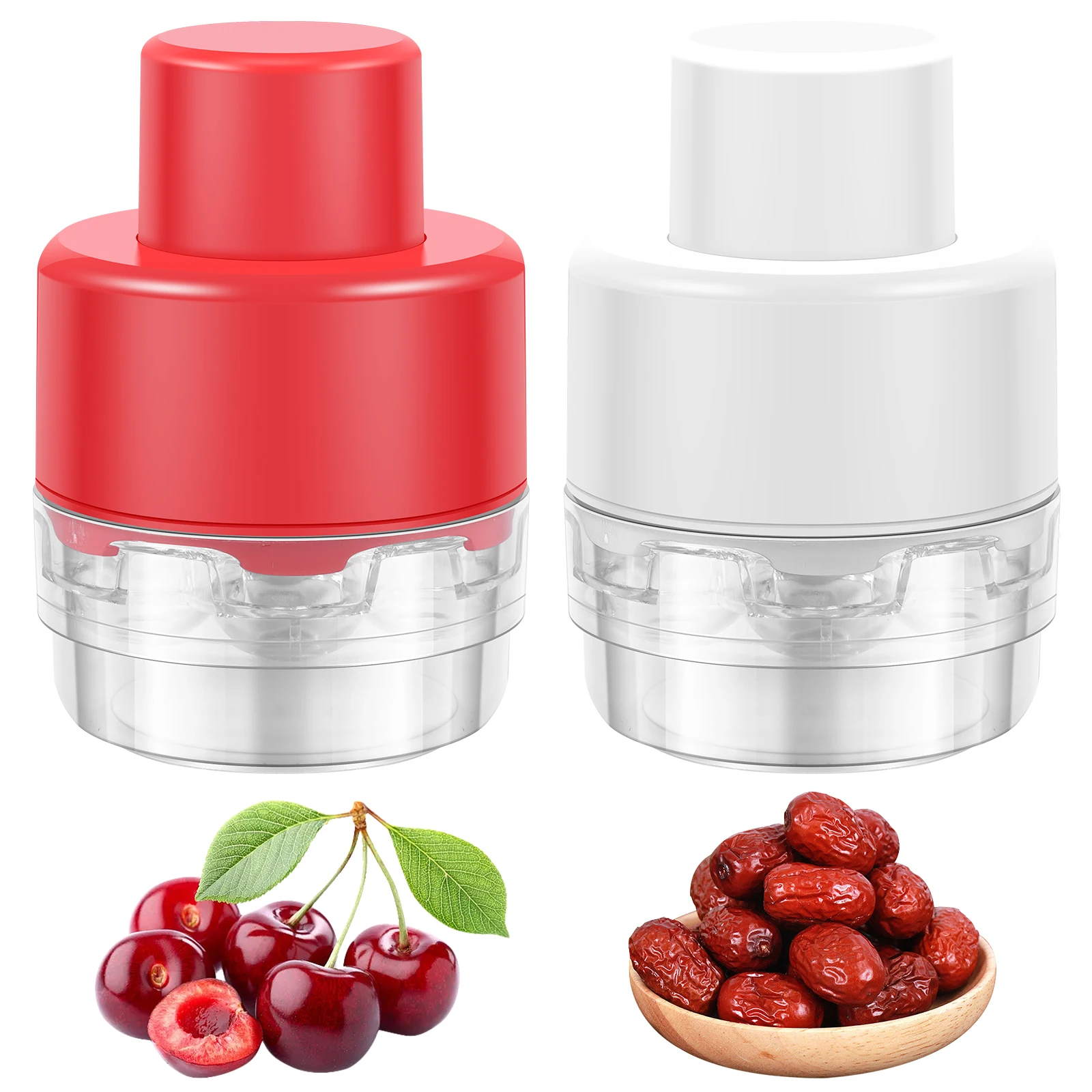 

2 Pcs Cherry Pitter Press Type 7 Cherries Seed Remover Portable Cherry Pitter Tool Pit Remover Multifunctional Cherry Core