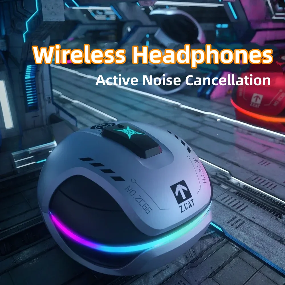Zombie Cat B5 TWS سماعة لاسلكية تعمل بالبلوتوث سماعات ANC نشط إلغاء الضوضاء الرياضة سماعة الموسيقى ألعاب العصرية الهيب هوب سماعة