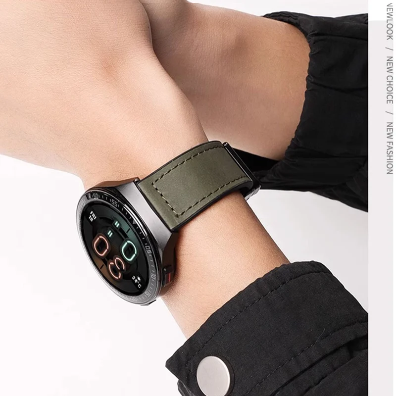 for 22mm Magnetic Silicone Leather Strap for Samsung Galaxy Watch 4/5/5 6 Pro Active 2 Magnetic Strap for Amazfit GTR/GTS Correa