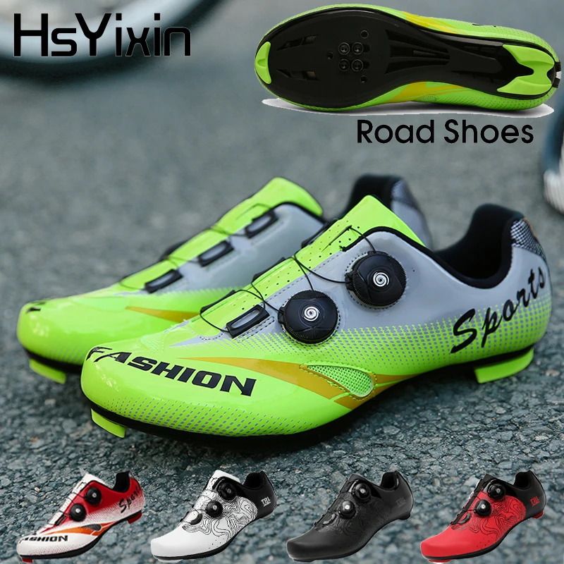 

Cycling Shoes Road Bike Men Racing Contest Self-Locking Speed Bicycle Sneakers Women Spd Cleats Flat MTB Cycling Shoes