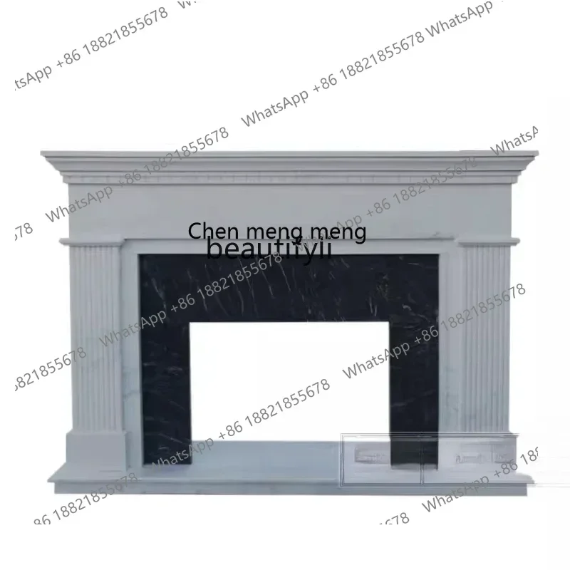 D178   Natural marble marble American stone fireplace carving stone carving European fireplace decorative cabinet