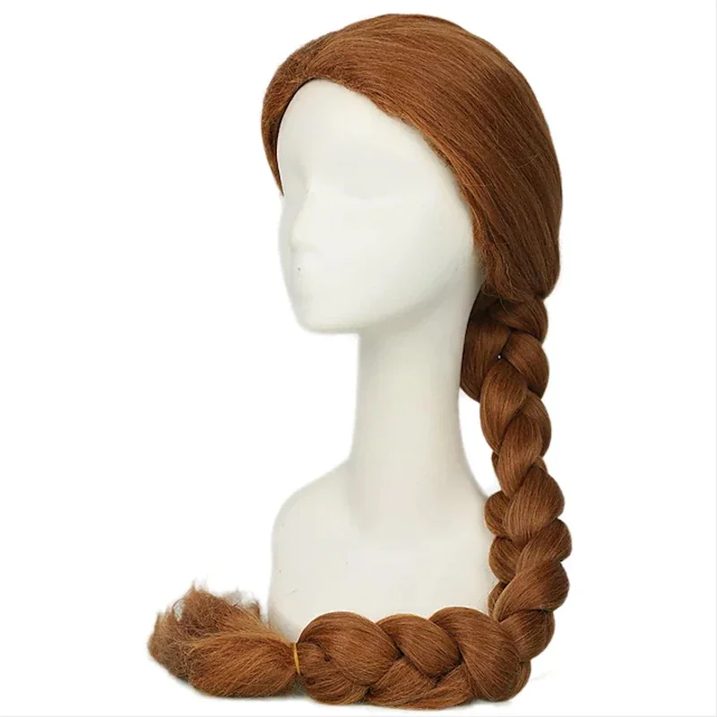 HAIRJOY Synthetic Hair Shrek Princess Fiona Wigs Ultra-long Brown Braid Wig Cosplay Accessory Coslive