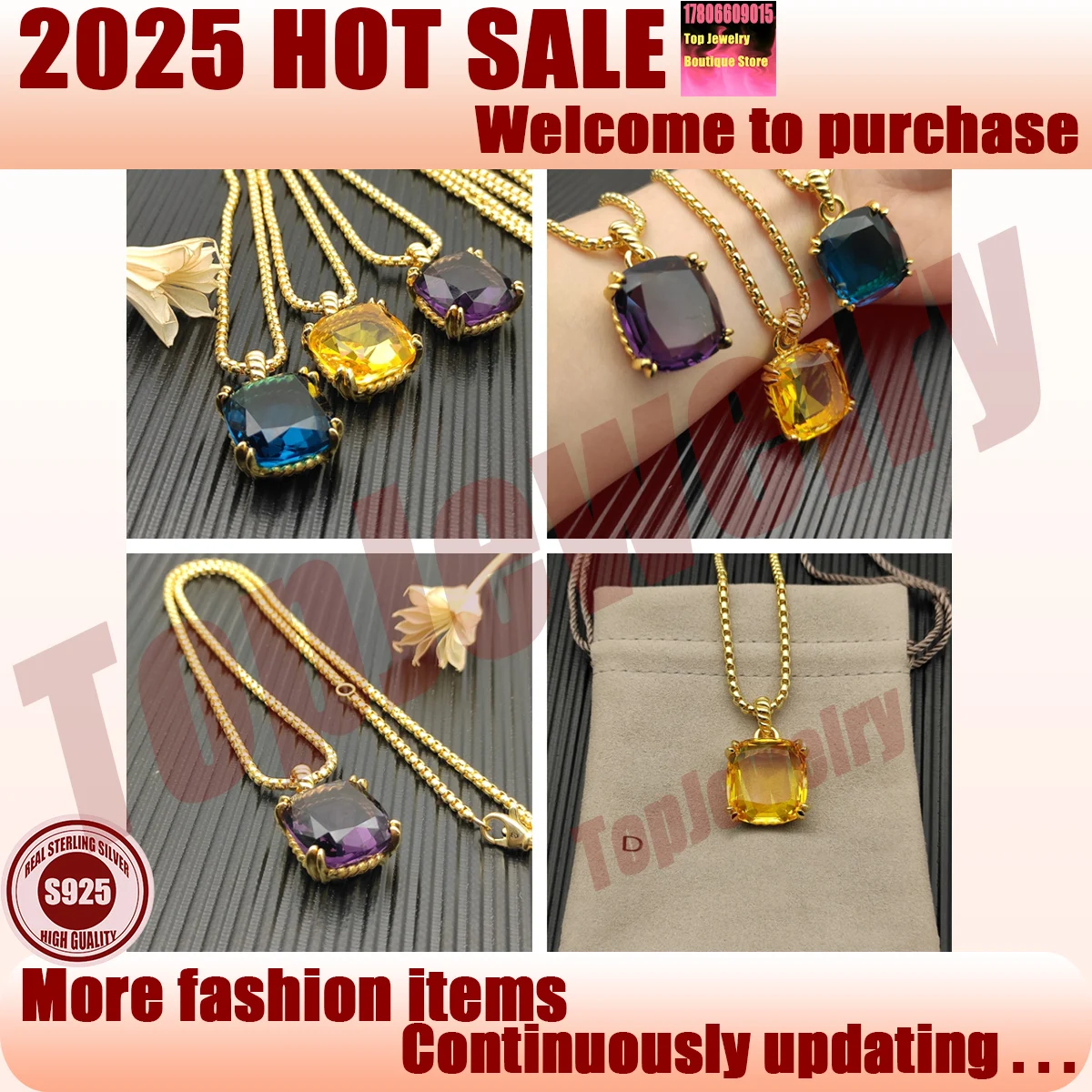 

2025 New Light Luxury Personalized Elegance Ins Style 925 Silver Female Charm Versatile Small Pendant Suitable for Gift Giving