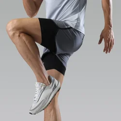 Quick-dry Sports Shorts Men's Basketball Marathon Running Fitness Three-point Gym Shorts Fake Two Anti-walking Swimming Trunks