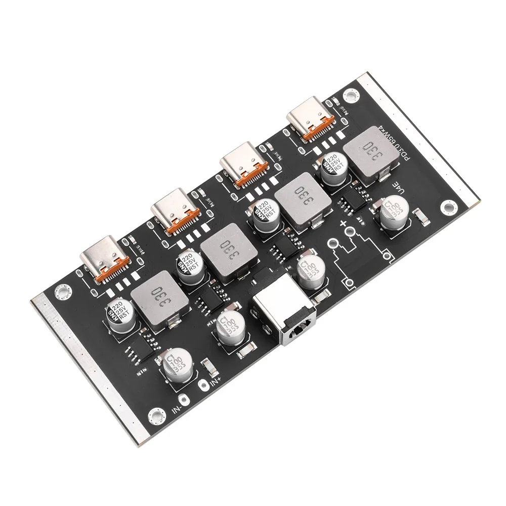 4-way PD65W Fast Charging Module Type-C Interface Support PD3.0/2.0 QC3.0/2.0 FCP AFC fast charging DC5.5*2.5