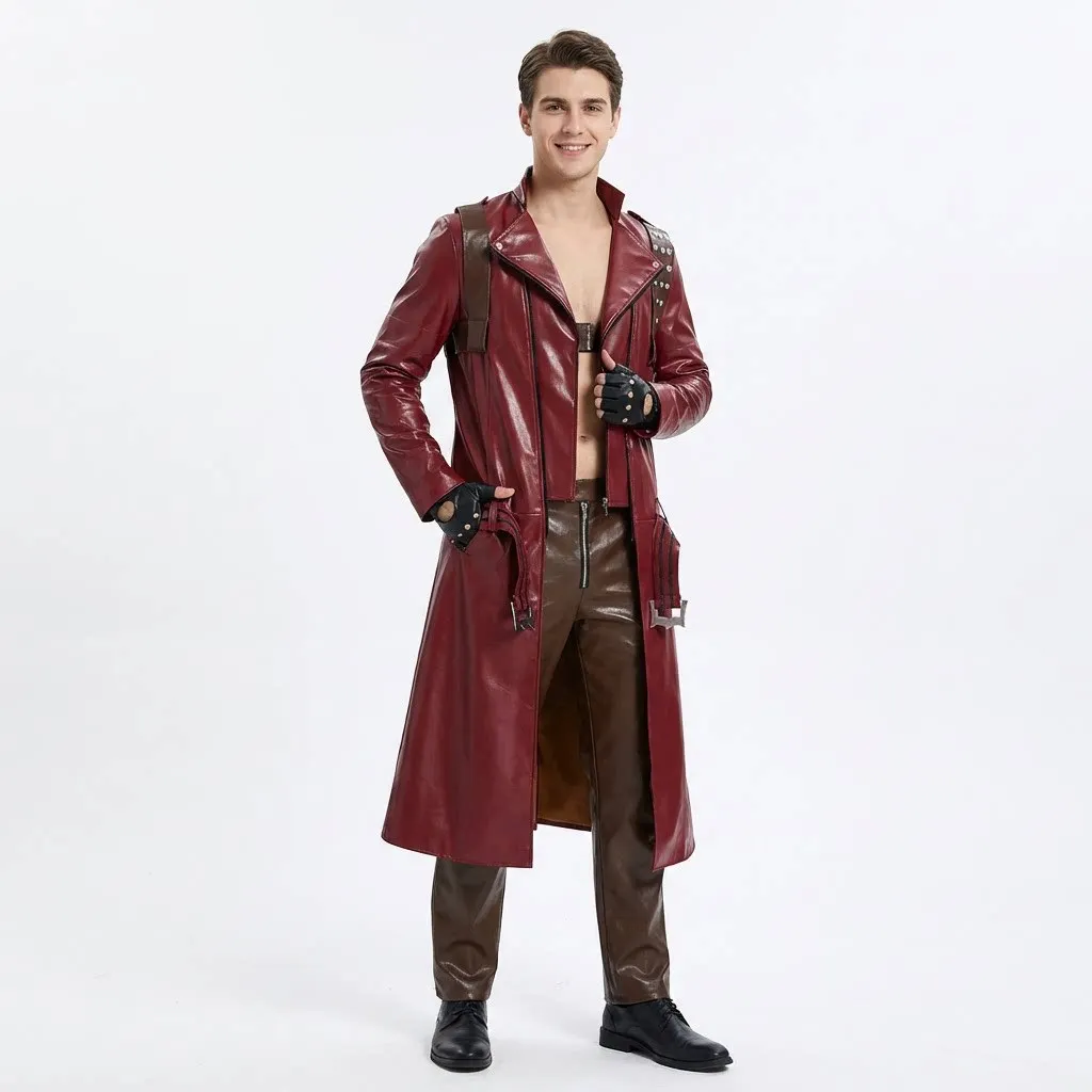 

Devils Mays Crys Dante Cosplay Costume Game Character Halloween Masquerade Performance Clothing for Adults Men