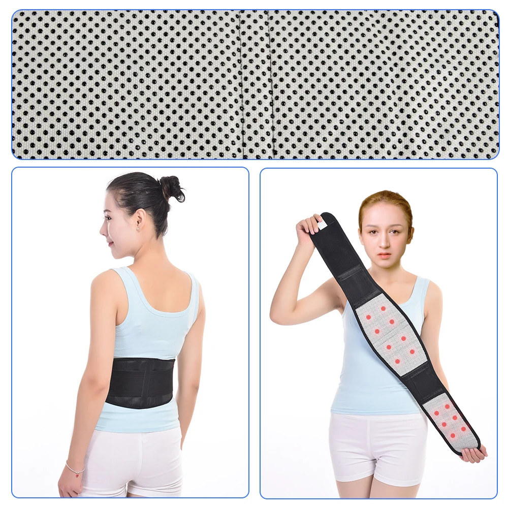 Self Heating Lower Back Supports Magnetic Therapy Lumbar Waist Bandage Back Waist Belt Tourmaline Waist Brace Support Belt Band
