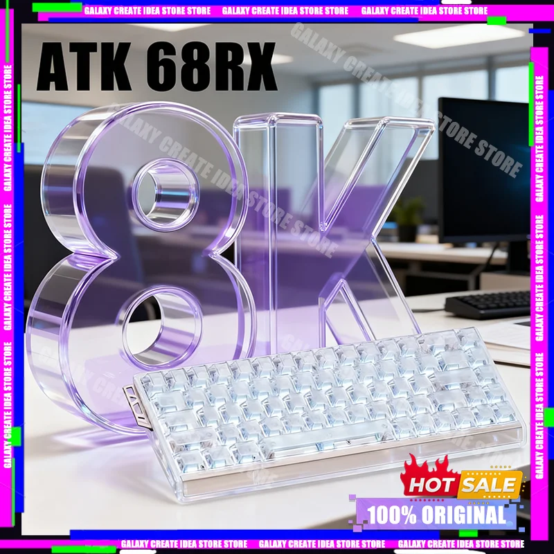 NEW ATK 68RX 유선 마그네틱 스위치 게이밍 기계식 키보드 8K 폴링 레이트 인체공학적 RT0.001mm E-스포츠 게이밍 키보드 선물