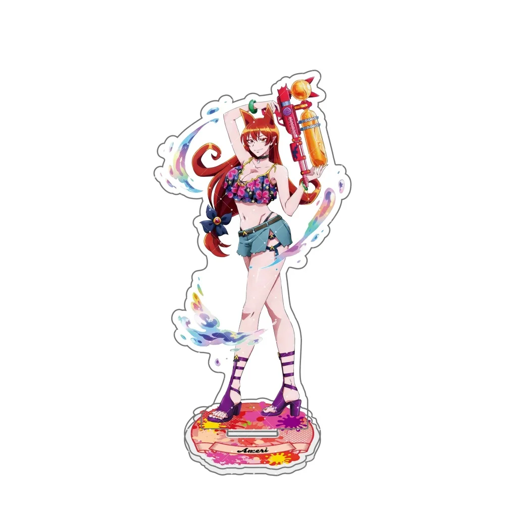Welcome to Demon School!  Iruma-kun Suzuki Iruma Valac Clara CosSummer Water Gun Theme Acrylic Figure Stand Ornaments Gifts key - view 5