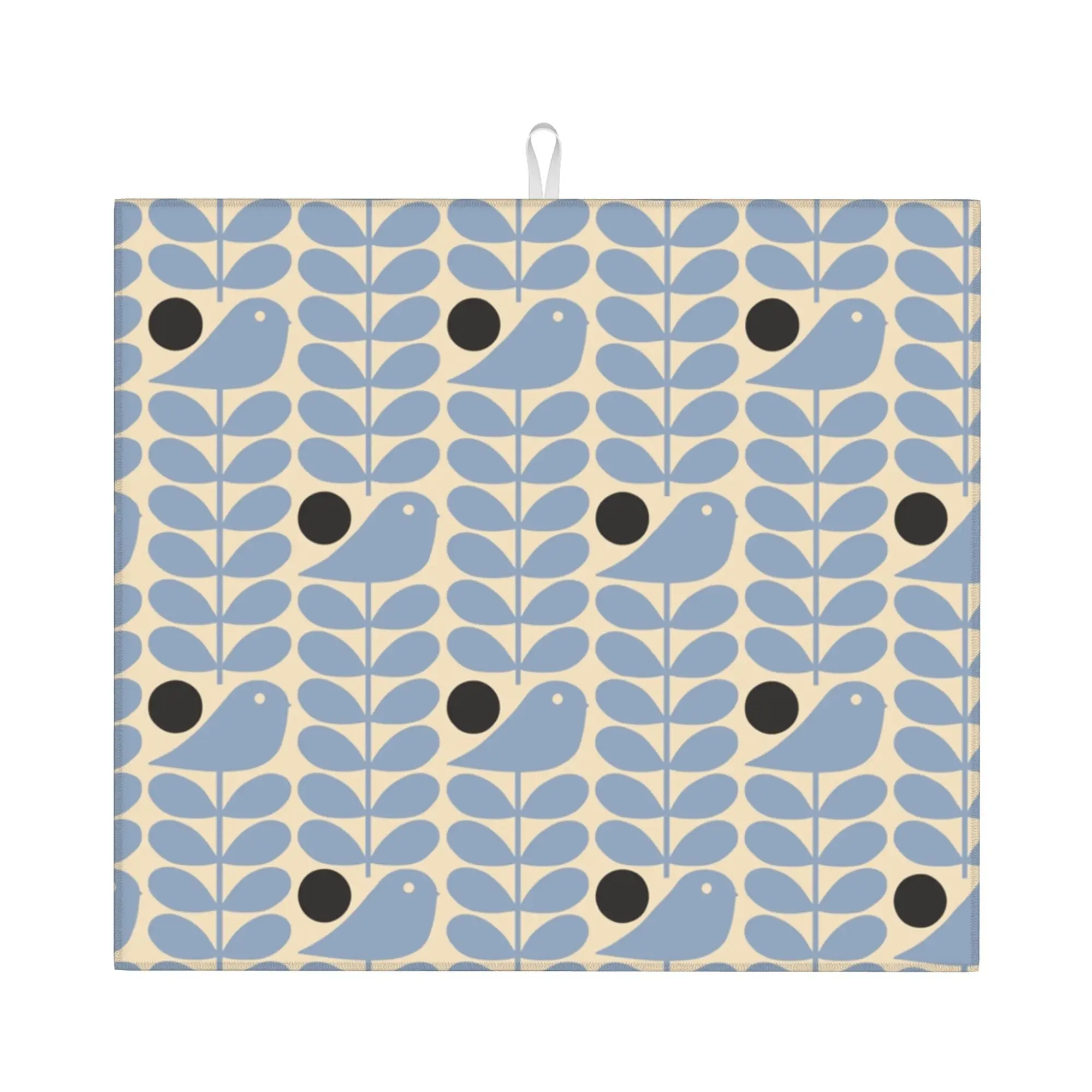 Orla Kiely Early Bird Non Slip Kitchen Counter Protector Mat Barware Tableware Reusable Floral Bathroom Drying Mat For Kitchen