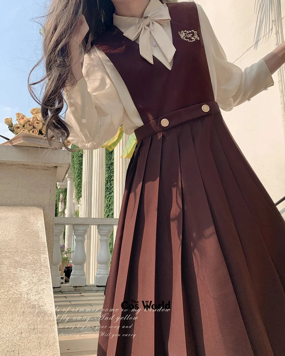 [Historia del té] Trajes de vestir delantal de las mujeres japonesas para niñas, uniforme de escuela secundaria de clase JK, ropa para estudiantes