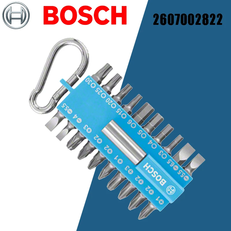 Bosch 21-Piece Set Screwdriver Bit Set Blue with Universal Bit Holder Carabiner Accessory Cordless Screwdriver Tools Parts