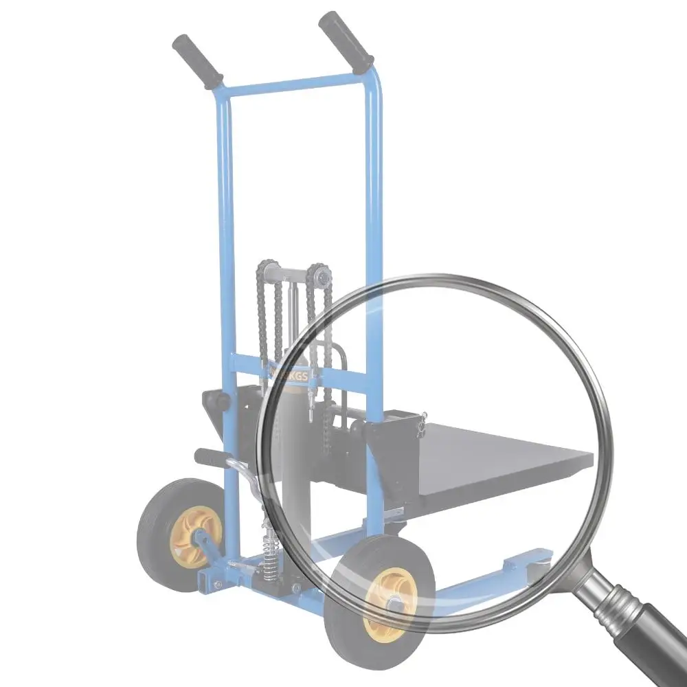 

Портативный ручной штабелер 450 фунтов, 2 универсальных колеса, ручной вилочный погрузчик, штабелер для гаражных склада и фабрик