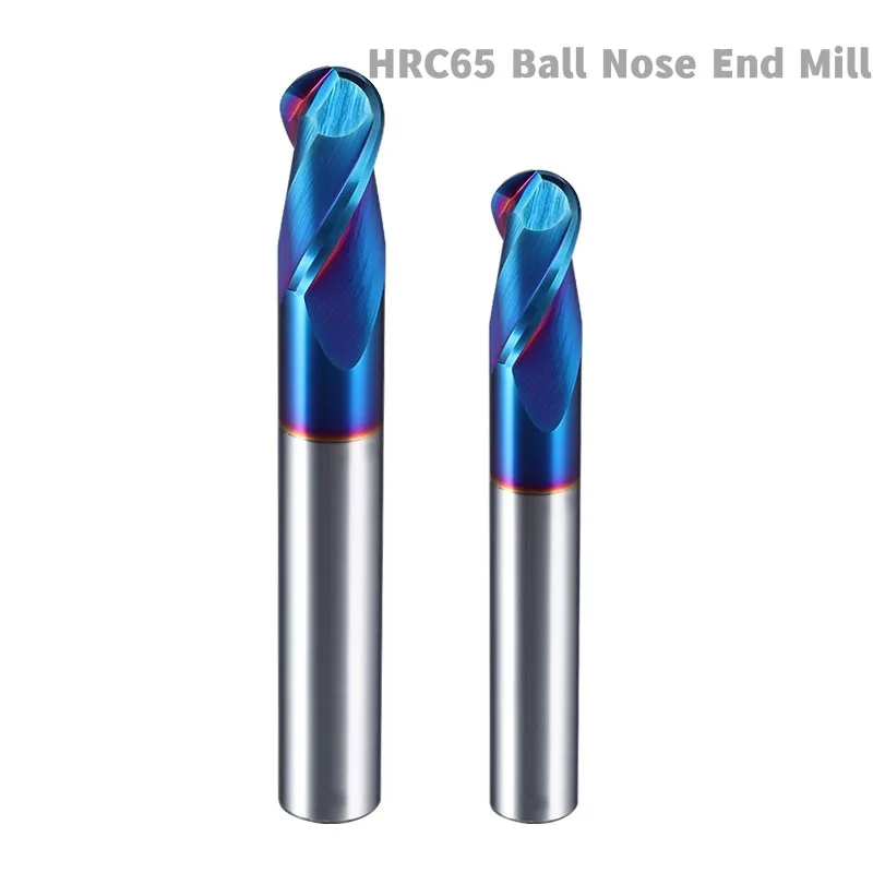 

1PCS 2 Flute Lengthen Ball Nose End Mill Cutting 100L HRC65 4mm 5mm Milling Machining Tungsten Steel Sprial Bit Milling Cutter