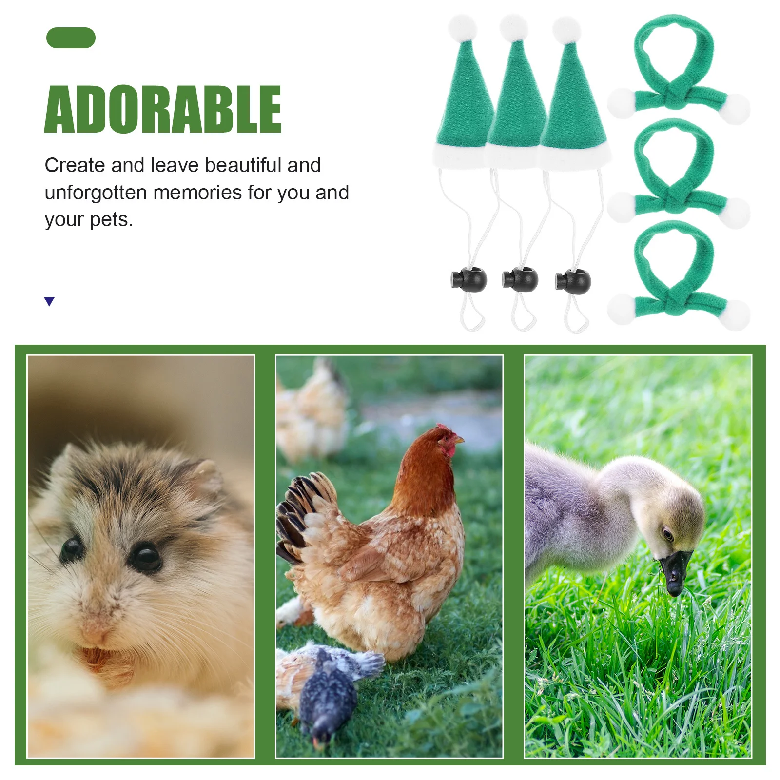 

6Pcs Christmas Pet Hat and Scarf Xmas Costume Set Dog Cat Xmas Party Supplies Decorative Accessories Dog Costume Set