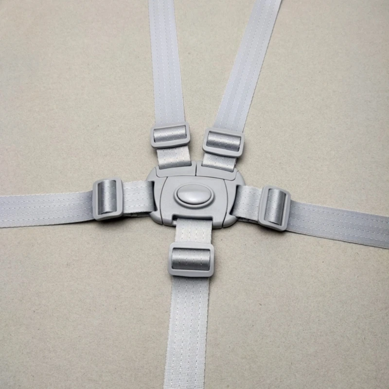 Secure 5 Point Baby Harness Strap with Adjustable Length for Strollers High Chairs and Seats Easy Installation