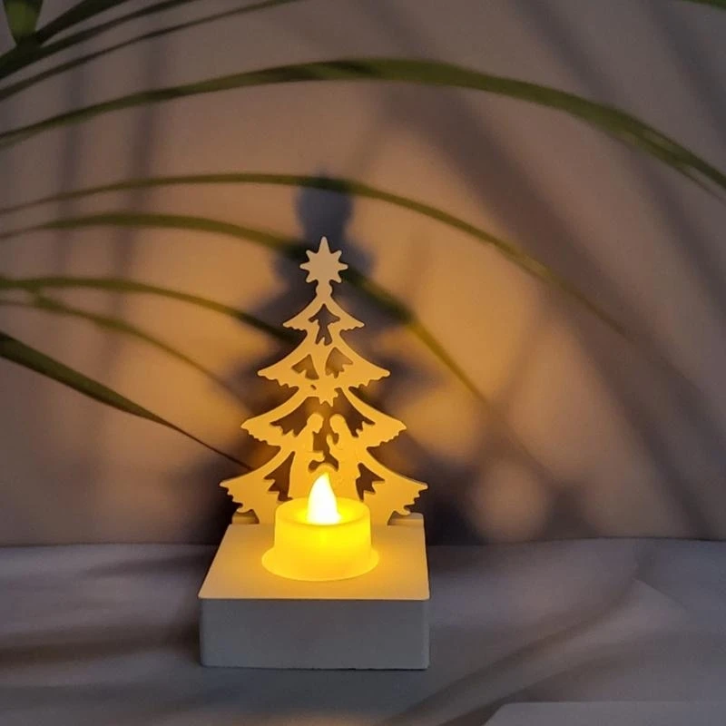 Jesuses Prayed Candlesticks Molds Castings Moulds Christmas Tree Holder Silicone Molds for Table Decorations best sale