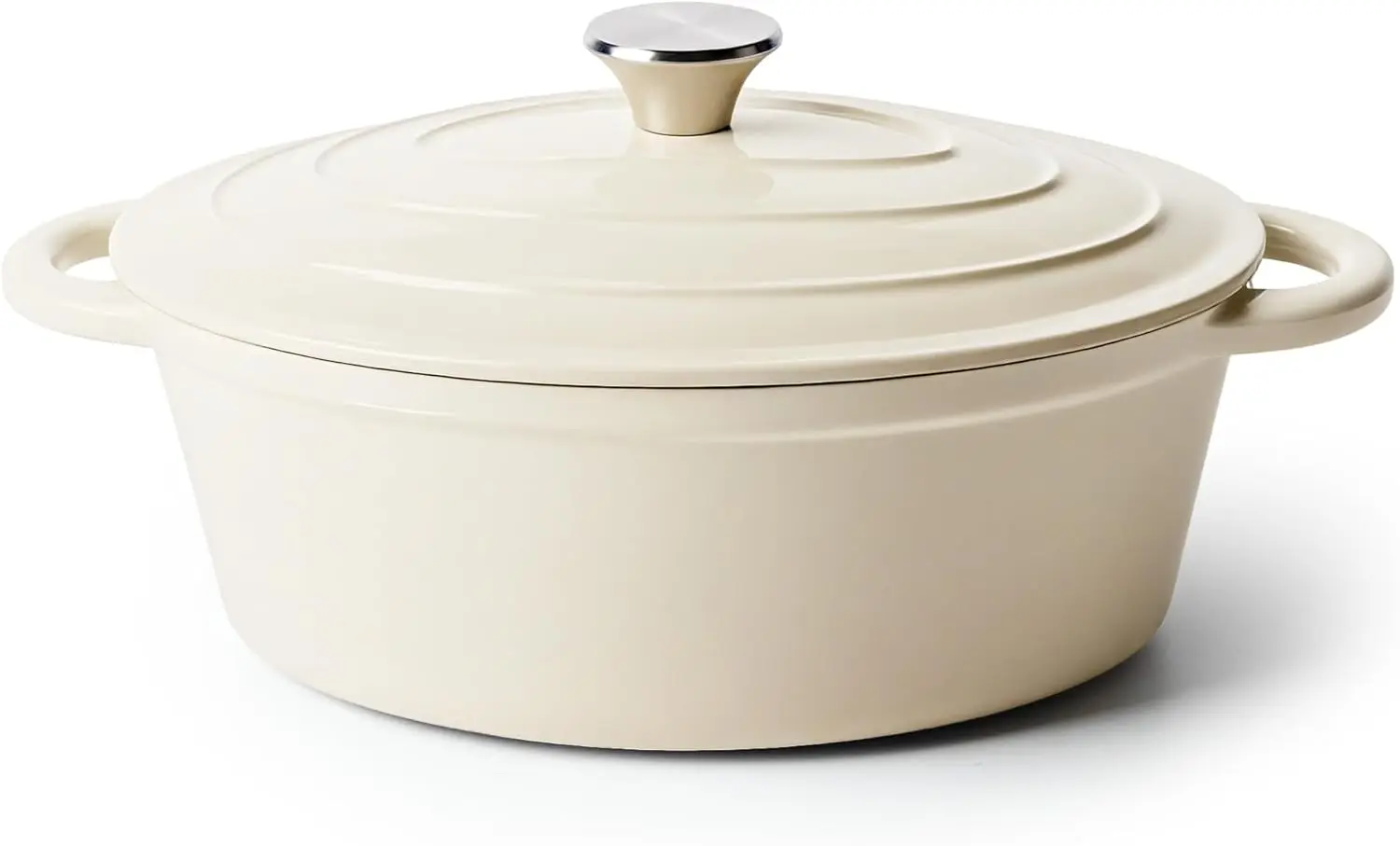 

Овальная чугунная жаровня для выпечки хлеба, 4,5-литровая, с антипригарным эмалированным покрытием, с крышкой, для духовки, овальная кастрюля-жаровня