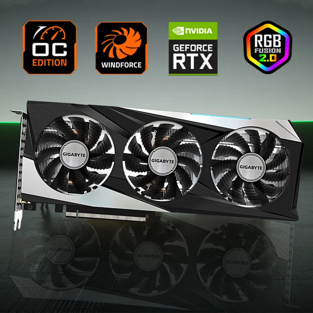 การ์ดจอ GDDR6 Gigabyte AORUS GeForce RTX 3060 Ti Elite OC 8G การ์ดแสดงผลสำหรับเล่นเกมขนาด14000MHz GDDR6 RTX 3060Ti GDDR6X GPU ใหม่