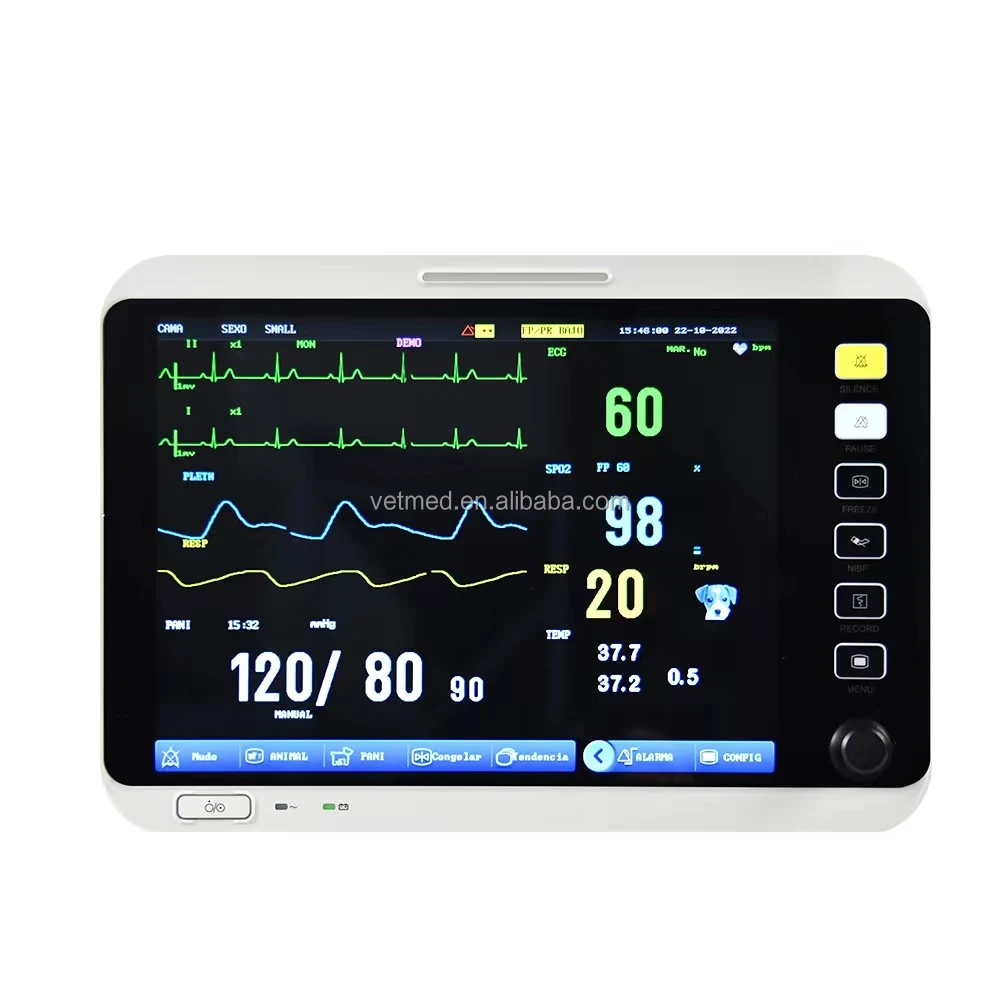 Veterinary Patient Monitor Multiparameter Vital Sign Monitor For Animal