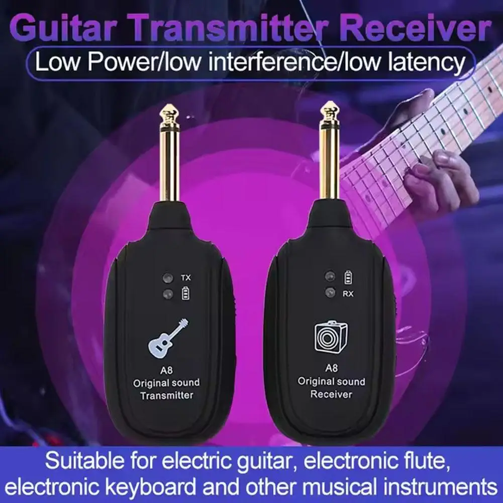 Wireless Guitar System UHF Audio Wireless Transmitter Receiver For Acoustic Guitar Bass Violin Keyboard Electric Instrument K9O1