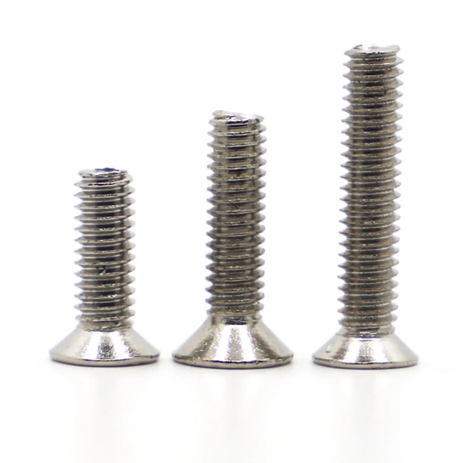 50/100pcs M1.2 M1.4 M1.7 M2 M2.5 M3 M4 Nickel Plated Steel KM Screw Cross Flat Countersunk Head Phillips Machine Screws