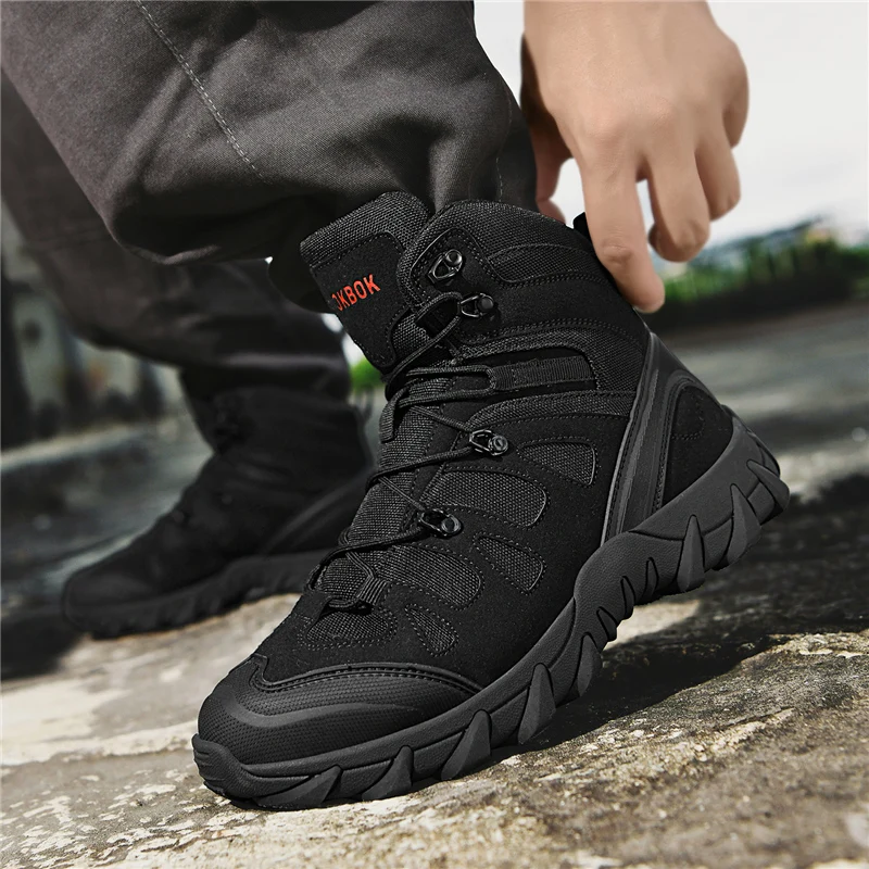

Men New Tactical Boots Training Ultrallight Waterproof Ankle Male Army Boots Winter High Quality Anti-Slip Hunting Boots Outdoor