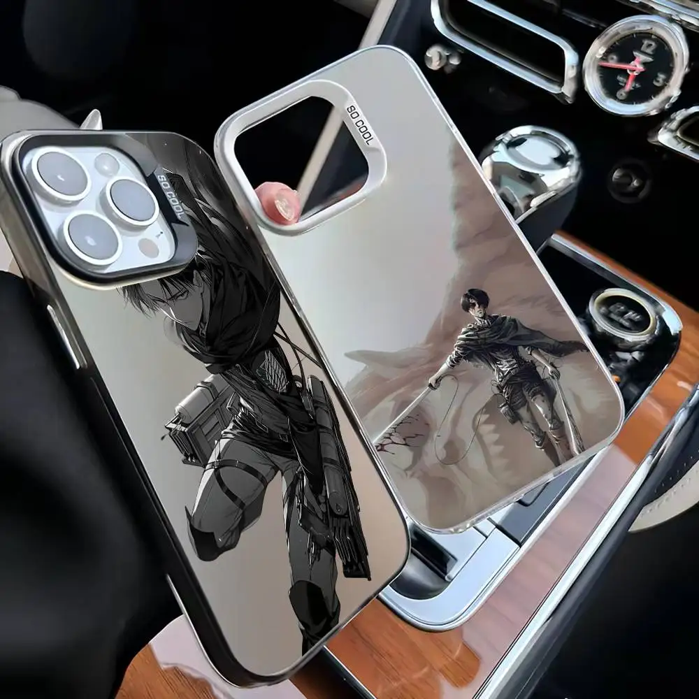 

Attack on Titan Levi Ackerman Phone Case For iPhone 16,15,14,13,12,11,Mini,Pro,MAX Black Matte Shockproof Cover