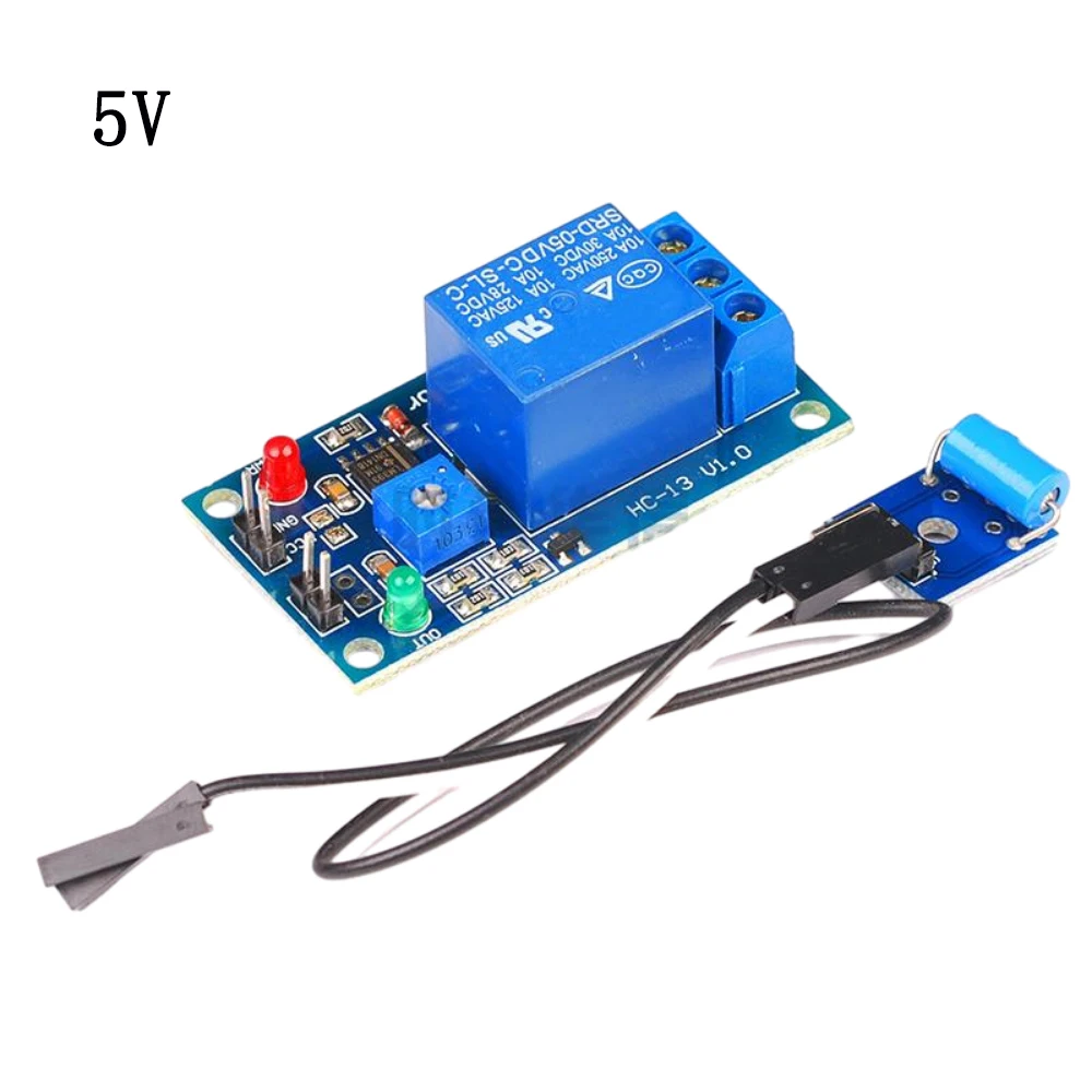 5V/12V normalnie zamknięty moduł przekaźnika czujnik wibracji 2 w 1 moduł wibracji wyzwalania alarmu ze wskaźnikiem