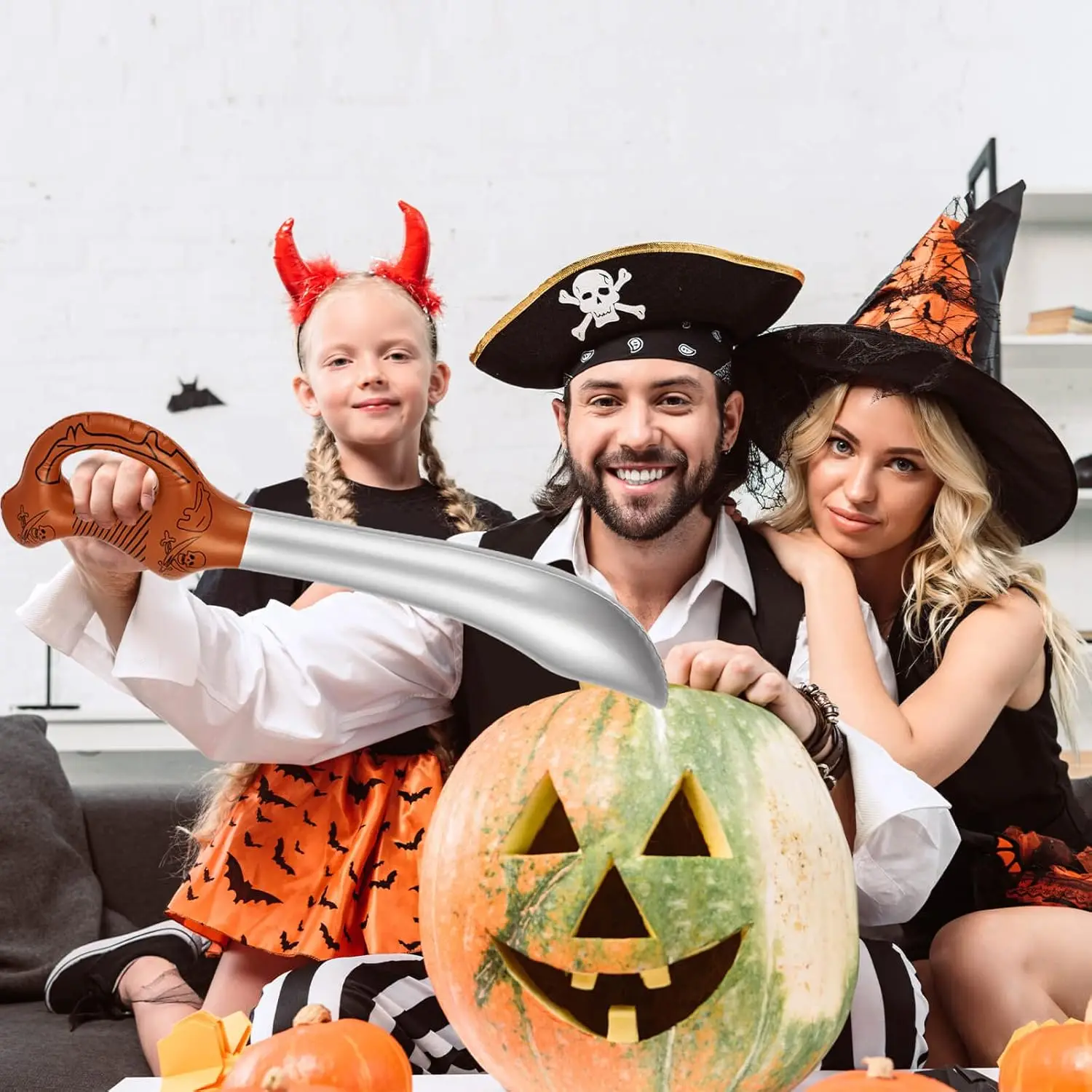 Cuchillos inflables de pirata, espadas, juego de armas inflables para fiesta de cumpleaños, Halloween, Cosplay, accesorios de escenario, juguete de agua para piscina de verano