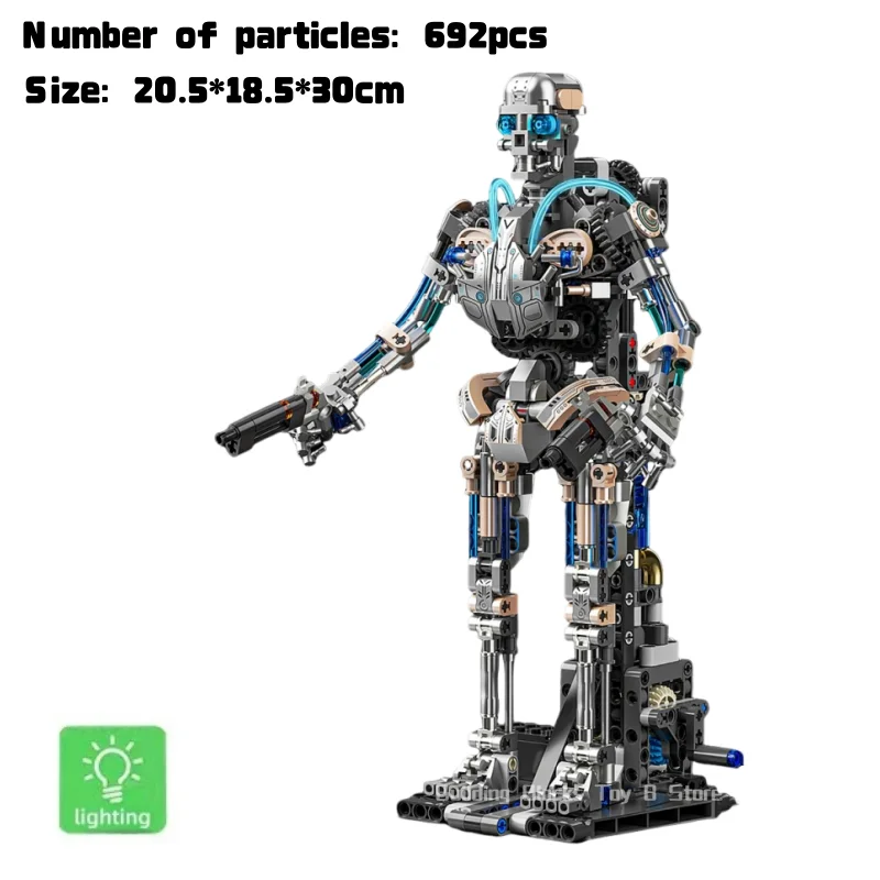 692PCS STEM Creative Robot Building Blocks Set , Mechanical Linkage Assembly Bricks Model Toys With Lighting for Boys Kids Gifts