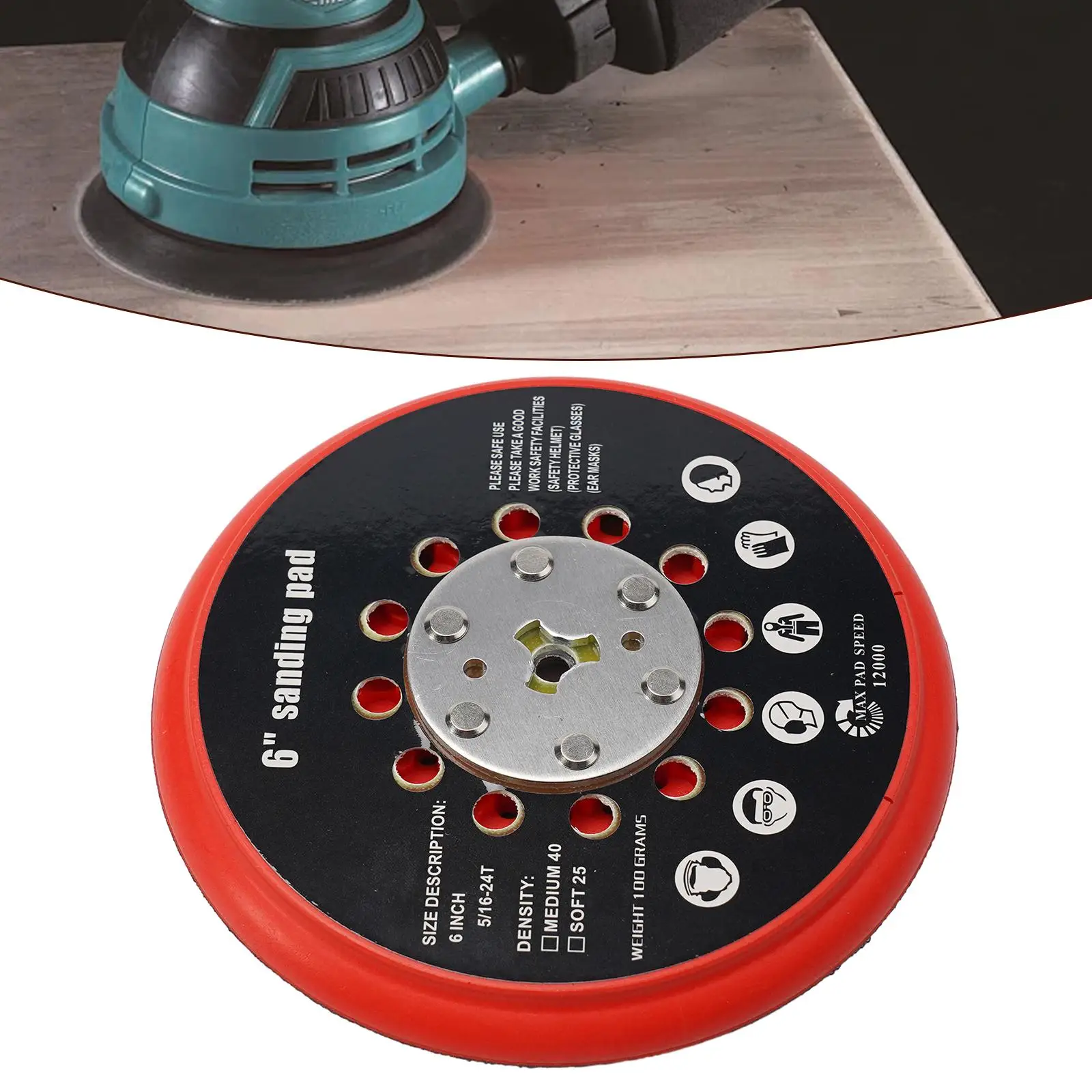 Power Tool Backing Pad RSM6045 RSM6046 Replace Sanding Discs Sanding Tools 6inch Efficient Fir GET75 6N Sander