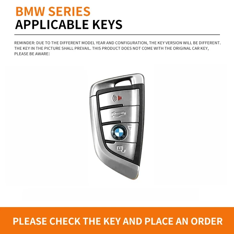 for BMW X1 X3 X5 X6 X7 1/3/5/6/7 Series G20 G30 G32 G11 F15 F16 F20 Z4 F48 F39 G01 G02 G07 New Alloy Car Remote Key Case Cover