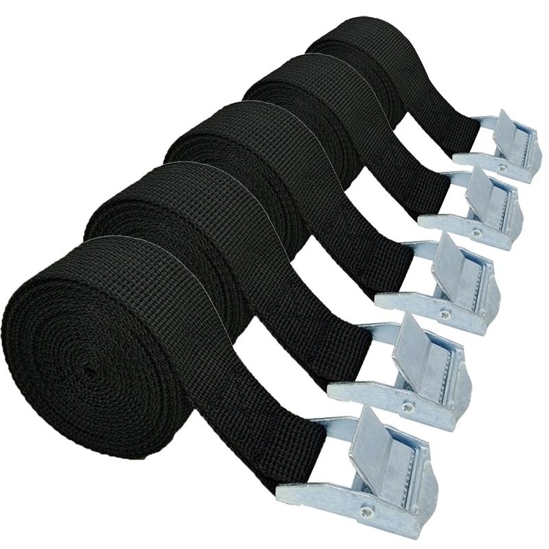 5 stks 2 M Zinklegering Druk Gesp Pallet Cargo Bandjes Bagage Vaste Auto Vaste Spanner Spanner Bandjes Ratel spanriemen - afbeelding 2