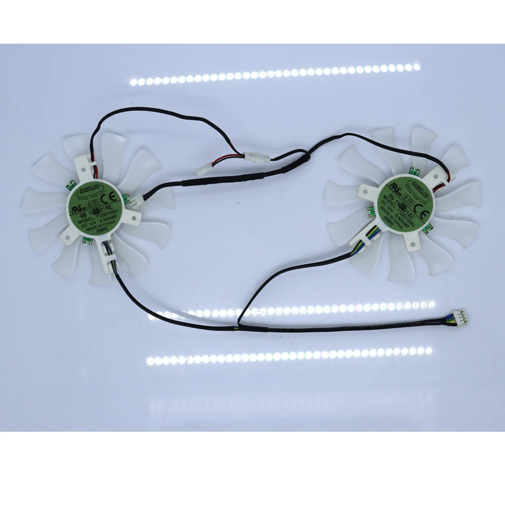 Video Cards Fan,VGA Graphics Cooler,For KFA2 Kuroutoshikou GTX 1080Ti EX,For GALAX 1080Ti EXOC 11gb White,2pcs/Set,T129215SU