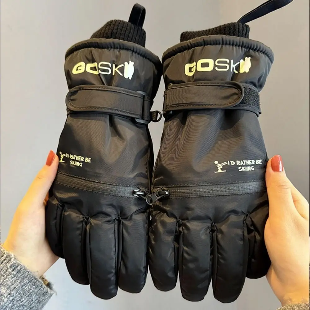 

Cycling Equipment Full Finger Skiing Gloves Plush Thick Snow Gloves Windproof Waterproof Motorcycle Gloves Riding