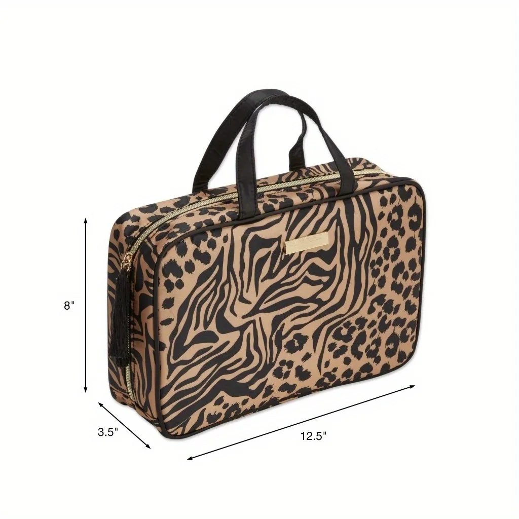 Animal Print Dump in Weekender Bag Forro limpável Interior espaçoso