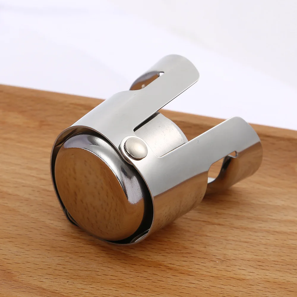 سدادة زجاجة الشمبانيا مكنسة من الفولاذ المقاوم للصدأ مختومة تألق الشمبانيا النبيذ زجاجة بيرة الفلين التوصيل أداة البار #2