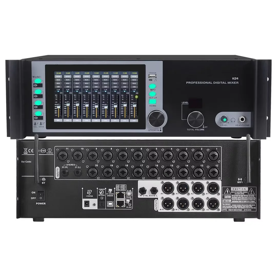 Digital Live Track 24 18/24-Channel Aluminum Digital Mixer Built-in USB DSP 7-Inch Touchscreen 4 Stereo Outputs Stage Box