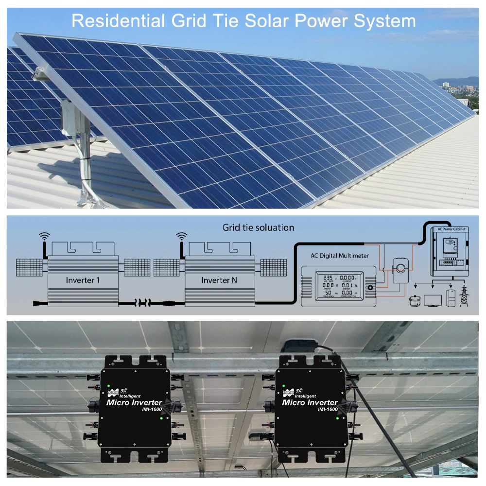 Imagem -04 - Micro Inversor de Inteligência Solar na Rede Mppt 1600w Ip65 2250vdc para 110v Conversor de 220v ca com Wifi Embutido Alta Qualidade