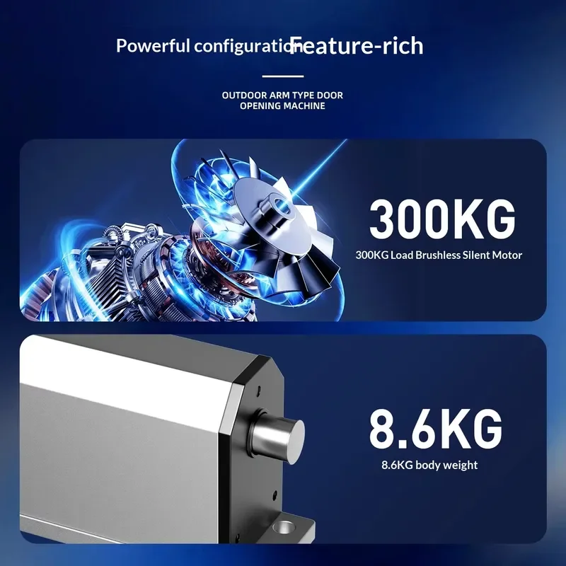 Automatic Door Opener for Side Mount 90 Degree Curved Arm Type Flat Motor Electric Door Closer for Exterior Community
