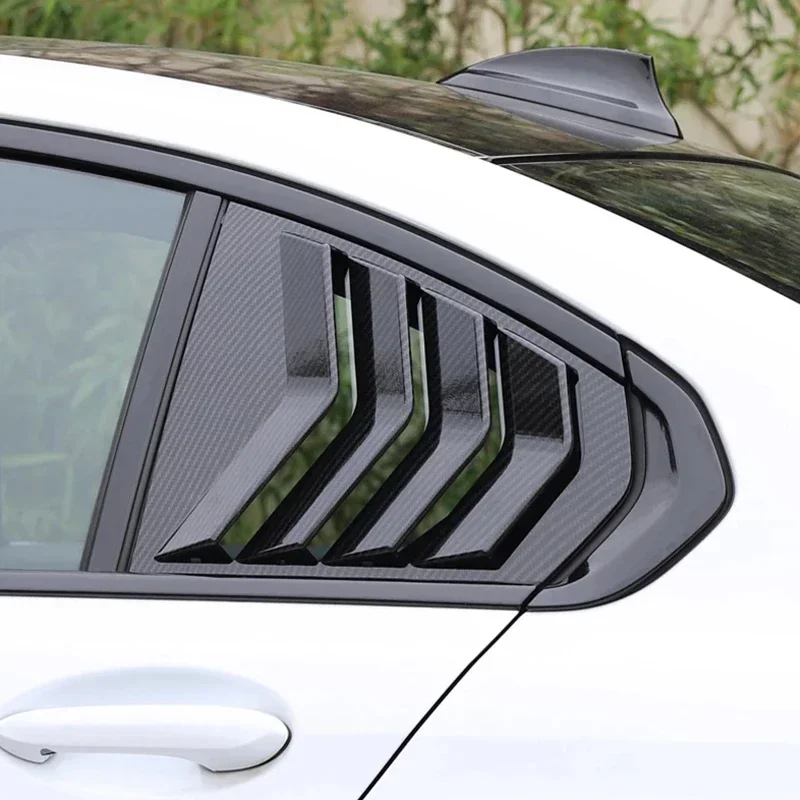 

2 шт., треугольная декоративная панель заднего окна автомобиля, наклейки на крышку, отделка, авто внешние аксессуары для BMW G20 G28 3 серии