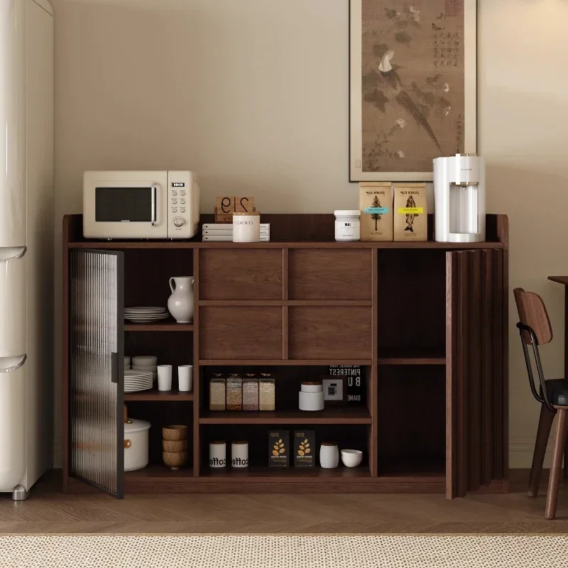 

Drawer Type Home Furniture Modern Light Luxury Glass Door Locker Rack Solid Wood Storage Locker Dresser Living Room Cabinets