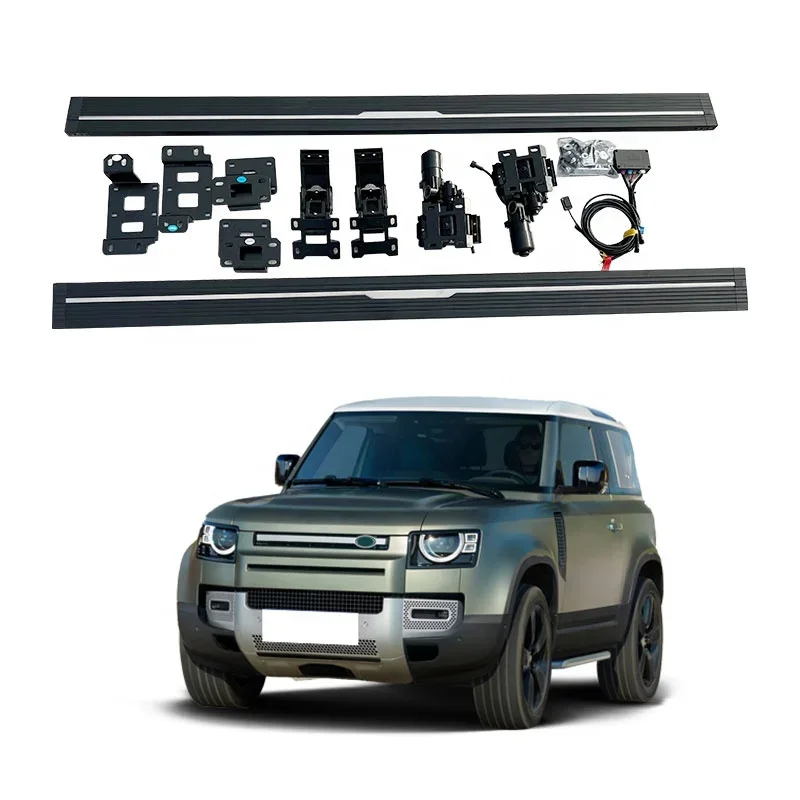 Factory customization Automatic Aluminum Electric threshold Steps Running Board For land rover defender led side steps