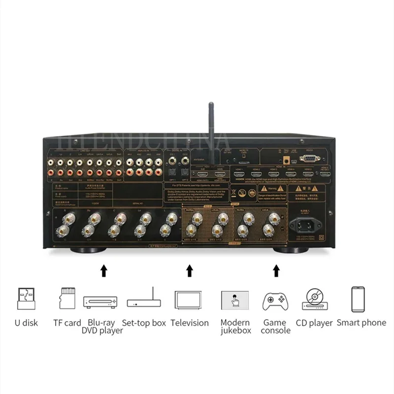 Winner AT-2900 Pre Amplifier 9 Channel Integrated Amp AV Receiver Home Theatre Amp Decoding 7.3.6/9.3.4 200W/4Ω 120W/8Ω