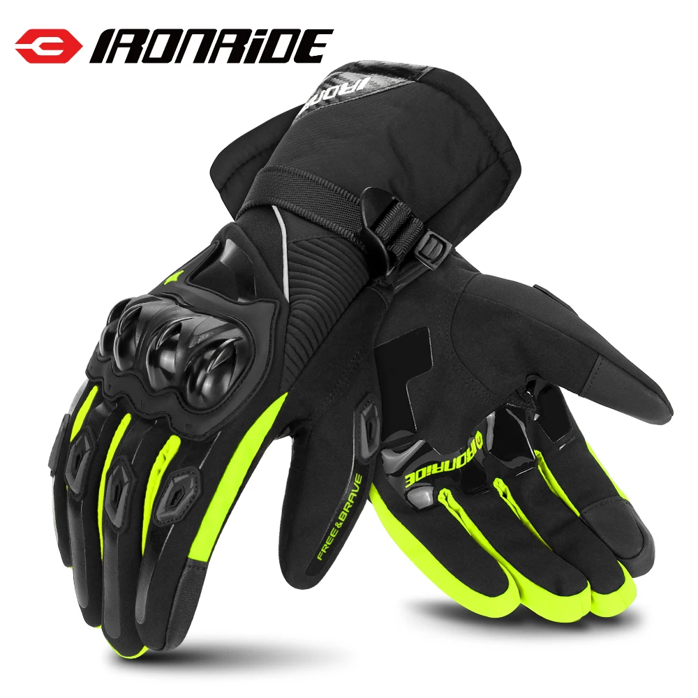 Herren- und Damen-Motorradhandschuhe, Winter, warm, reflektierend, Vollfinger-Offroad-Motorradhandschuhe, Anti-Fall, Outdoor-Reithandschuh