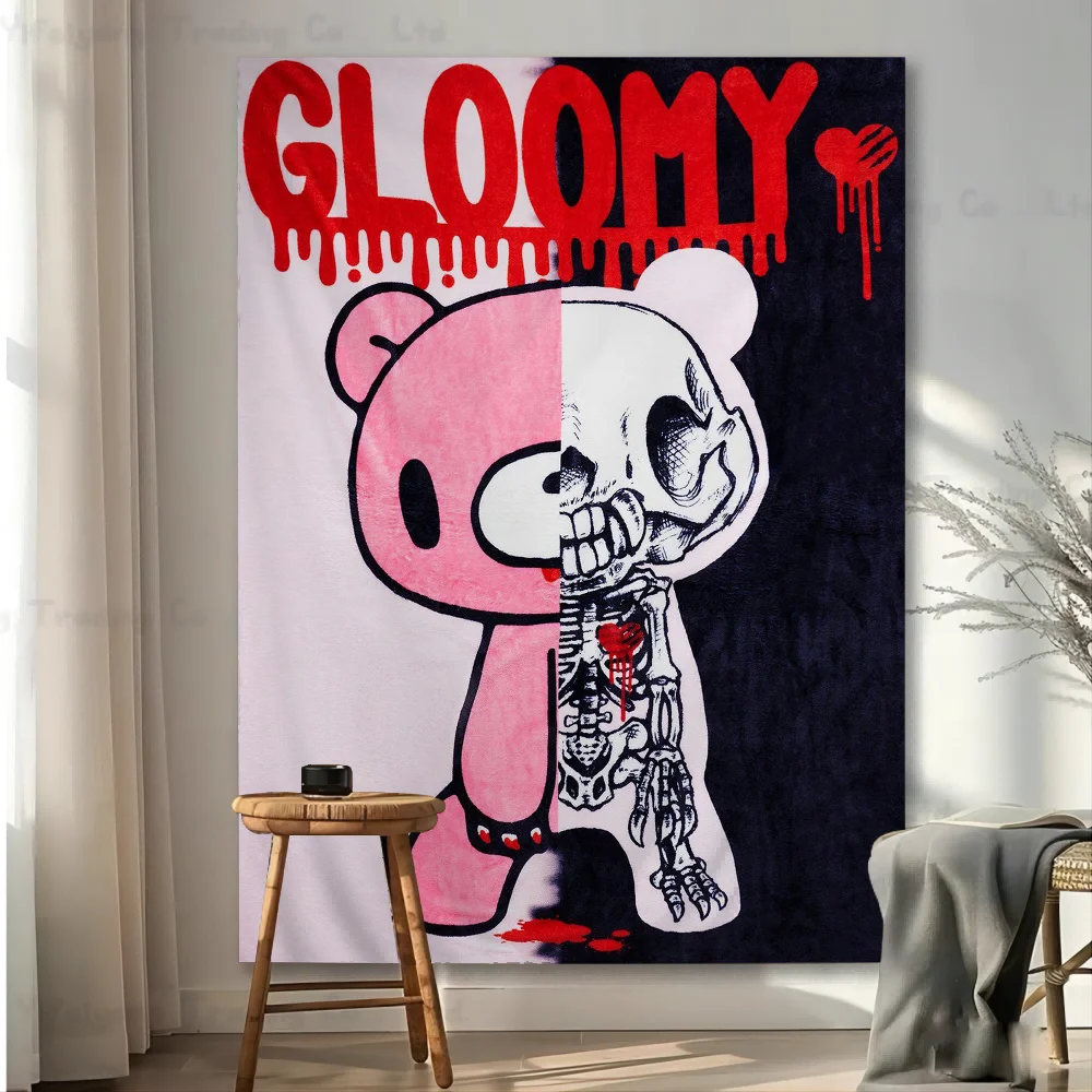 Cartoon G-gloomy Bear Tapestry Art Printing Bohemian Wall Tapestries Mandala Decor Blanket