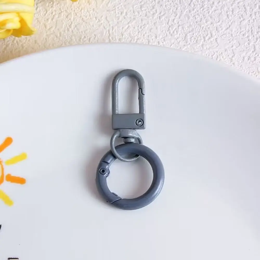 Candy Color Spring Clasp for Keyring Split Ring Jewelry Making Snap Lobster Clasp Hooks Connecting Ring Metal