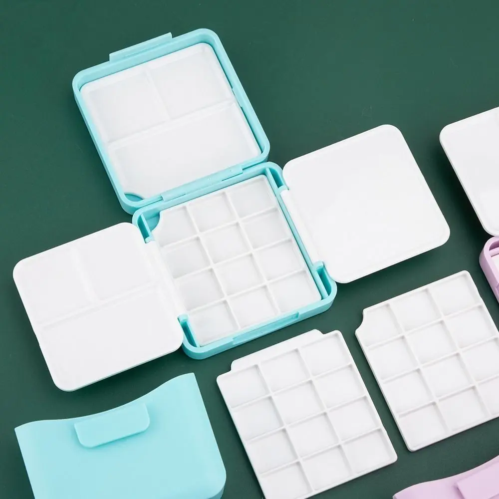 

Портативный мини-бокс для рисования, компактная съемная палитра для акварели, пустой контейнер для пигментов, пластиковый бокс для красок